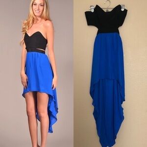 Jennifer Hope Cutout strapless high low Dress